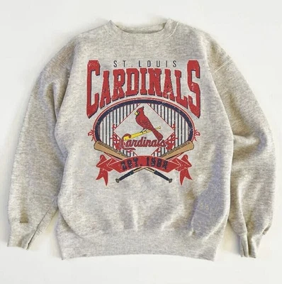 美国职棒大联盟圣路易斯红雀队 Est 1882 复古风格翻拍圆领运动衫 RM0119 — 第 1/2 张图片