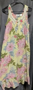 Soft Surroundings Floral 80s Crocheted Appliques Size XL Romantic - Picture 1 of 23