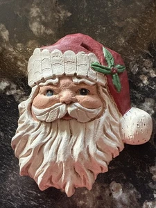 Weihnachtsmann Gesicht Plakette Wandbehang Vintage Look schwer "7 - Bild 1 von 4
