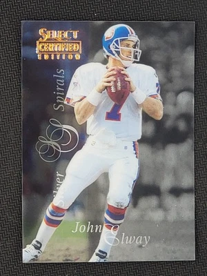 John Elway 1996 Edición Certificada Selecta #121 Silver Spirals Denver Broncos Salón de la fama Foto 1 de 2
