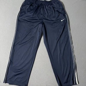 Vintage Nike Sweatpants Adult XL Black Track Joggers Baggy Swoosh Mens Y2K - Picture 1 of 8