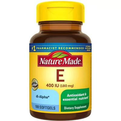 Nature Made Vitamina E 400 UI (180 mg) 100 Sgels Foto 1 de 2