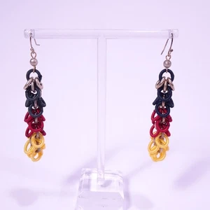 Lee Angel Women's The Nudes Antique Brass Silk Ring Drop Earrings NWT 110 - Picture 1 of 5