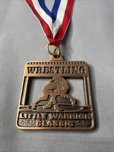 Vintage Medal 2” Bronze Grand Junction Little Warrior  Classic With Lanyard - Picture 1 of 2