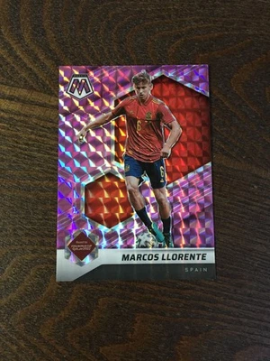 2022 Panini Mosaic World Cup Marcos Llorente Pink 38/49 Spain Atletico Madrid - Image 1 of 2