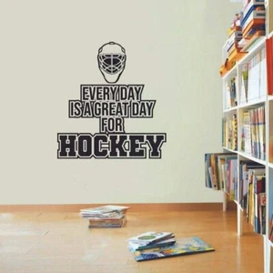 Toller Tag für Eishockey Zitat Vinyl Wandbild Aufkleber Heim Zimmer Fitnessstudio Wandtattoo - Bild 1 von 3