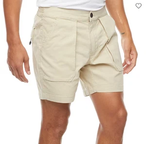 St. John's Bay Hiking 7" Mens Cargo Short Sizes 40, 44 New Pale Khaki - Picture 1 of 4