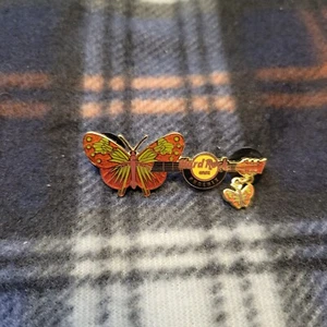 Hard Rock Cafe Pin RARE 2007 Phoenix Butterfly Guitar Butterfly Dangle LE 500 - Bild 1 von 3