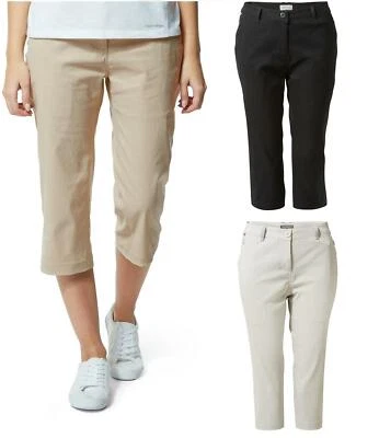 Craghoppers Womens Kiwi Pro Crop Trousers Zipped Pockets UPF