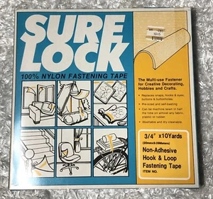 New Sure Lock 100% Nylon Hook & Loop Fastening Tape 3/4" x 10 Yards Non-Adhesive - Picture 1 of 3