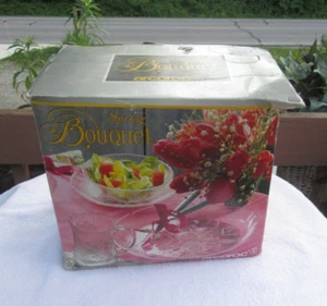 NEW Arcoroc Spring Bouquet 16 pc Glass Dinnerware Set Plates Bowls and Mugs - Picture 1 of 9