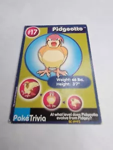 Carta Pokémon Pokétrivia Topps #17 Pidgeotto Fatti da Collezione MP - Foto 1 di 5