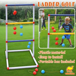 Ladder Toss Game Set Golf Backyard Family Games w 6 Bolos Kids Child Sports Gift - Picture 1 of 3