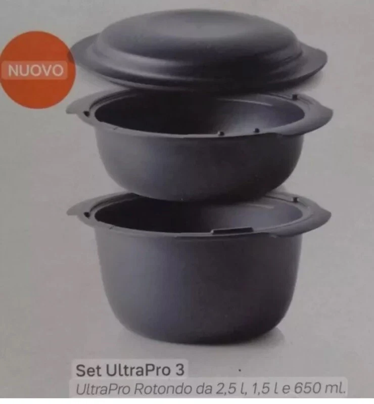 Set Ultra Pro  rotondo Tupperware Ultra Pro 2,5L/1,5L/650 ML - Immagine 1 di 1