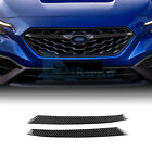 Black Front Grille Panel Cover Carbon Fiber Sticker For Subaru Wrx Sti 2022-2023