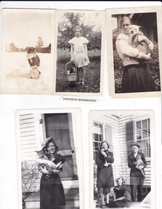 FOTOS VINTAGE: ANIMALES Y SUS DUEÑOS. LOTE DE CINCO IMÁGENES VINTAGE - Imagen 1 de 1