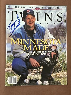 TERRY STEINBACH Minnesota Twins Signed Auto Autograph 1997 Official Magazine - Image 1 of 4