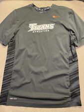 Mens Nike Gray Cal State Fullerton Titans Baseball Shirt Medium M