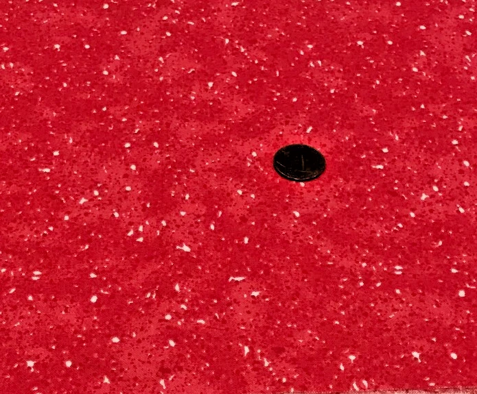 White Dots Scattered on Tonal Red * Unbranded * 100% Cotton Remnant * 8" x 22" - Image 1 of 3