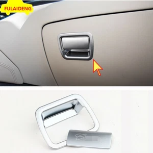 For Cadillac XT5 2016-2021 Silver Co-pilot Storage Glove Box Handle Cover Trim - Picture 1 of 6