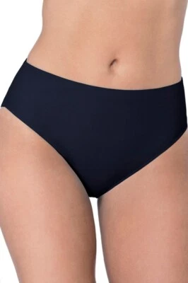 NWT GOTTEX classic 8 mid rise hipster bikini tankini bottom black tutti frutti - Image 1 of 2