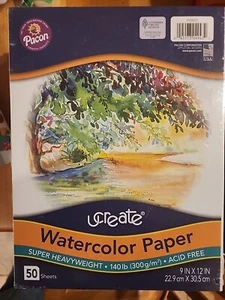 Premium Super Heavyweight Watercolor Paper - 140 lb. - Bulk Pack - 50 Sheets - Picture 1 of 5