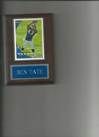 BEN TATE PLAQUE HOUSTON TEXANS FOOTBALL NFL   C Cover