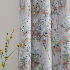 MYSKY HOME Floral Blackout Curtains 84 Inches Long 2 Panels Fall Curtains for Be - Picture 1 of 12