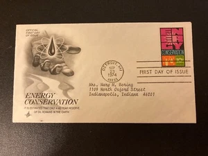 Dr Jim US FDC Scott #1547 Energy Conservation 10c Art Craft 1974 - Picture 1 of 2