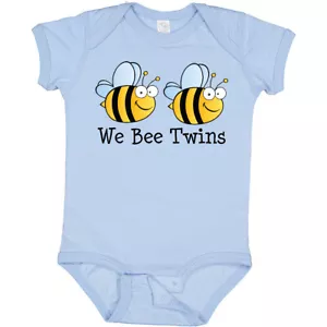 Inktastic We Bee Twins Baby Bodysuit Twin Boys Girls Cute Matching Flying Idea - Picture 1 of 29