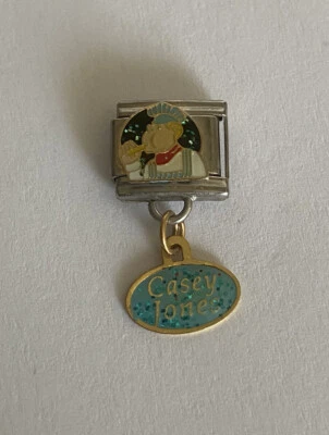 Casey Jones Locomotora Ingeniero Ferrocarril Cuelga 9mm Dije Italiano Pulsera Eslabón Foto 1 de 4