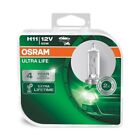 OSRAM Ultra Life H11 Long Life Headlight Bulbs (Twin Pack of Bulbs) 64211ULT-HCB