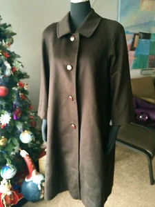 AUTH BALMAIN PARIS WOOL/CASHMERE 3/4 SLEEVE COAT Sz 4-6 - Picture 1 of 8