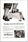 1943 Pullman Vintage Railroad Ad First Step To Fighting Front War Time Wwii