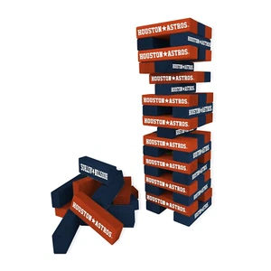 Houston Astros MLB Wild Sports Table Top Wood Stackers Blue / Orange Age 12+ - Picture 1 of 6