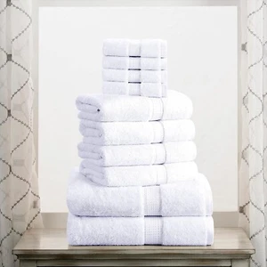 LUX 10 PCs PREMIUM TOWEL BALE SET 100% PURE HOTEL QUALITY FACE HAND BATH TOWEL - Picture 1 of 4