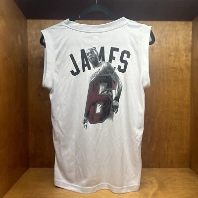 LEBRON JAMES MIAMI HEAT MAJESTIC NBA  Jersey YOUTH LARGE RARE - Image 1 of 4