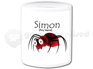Caja de dinero de cerámica personalizada - diseño de insectos - araña - Imagen 1 de 1