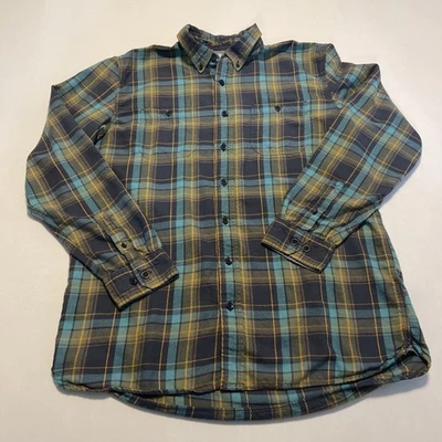 Franela LL Bean para hombre talla L alta ligeramente ajustada verde y azul Foto 1 de 4