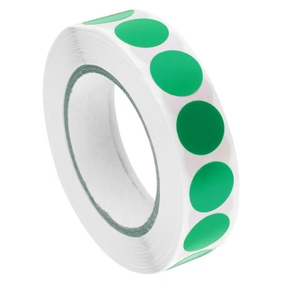 Bestandskontrollaufkleber Etiketten 13mm/0.5" Grün, 1 Rolle 1000 Stück - Bild 1 von 4