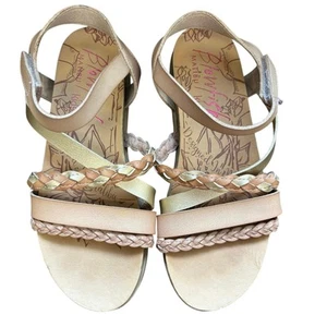 Blowfish Freddie-K Girls Youth Sandals Size Youth 5 Gold and Blush Preowned - Picture 1 of 5