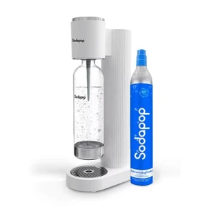 GASATORE SODAPOP COOPER BIANCO/CROMATO E BOMBOLA CO2  - Imagen 1 de 2