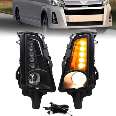 Luces antiniebla LED luces de circulación diurna con DRL para Toyota Hiace Commuter 2019-2025 Foto 1 de 4