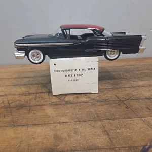 JOHAN PROMO CAR 1958 OLDSMOBILE NINTY EIGHT BLACK BODY RED HARDTOP - Picture 1 of 22