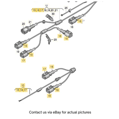 2012-2018 Audi A6/A7 Front Left Speed Sensor Wiring Harness Used OEM 4G0972251D - Image 1 of 4