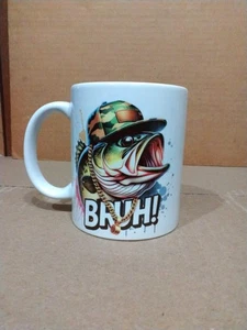 1=NEU=2 VERSCHIEDENE BILDER=KERAMIK==COOLER FISCH==11OZ=WEISS=GLÄNZEND=TOLLES GESCHENK - Bild 1 von 7