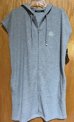 Lauren Ralph Lauren Hooded  Cover-up  Medium Gray - Image 1 of 4