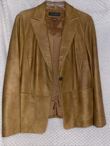 Banana Republic Wildleder Blazer Echtleder hellbraun Jacke Damen Gr. 12 Vintage " - Bild 1 von 14