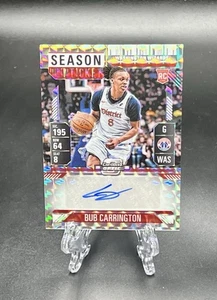 2024 Panini Mosaic Bub Carrington RC Rookie Season Ticket Autograph #RST-BUB Wiz - Bild 1 von 2
