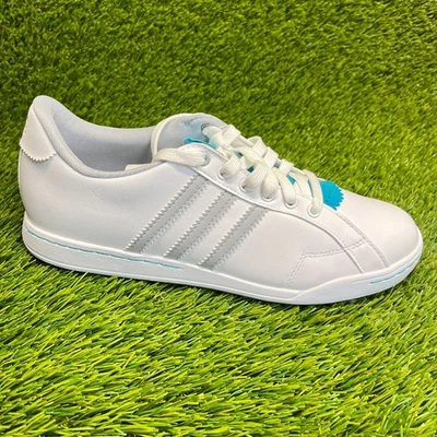Zapatos de golf Adidas Adicross 2 para mujer talla 9,5 blancos grises azules para correr sin clavos Foto 1 de 4